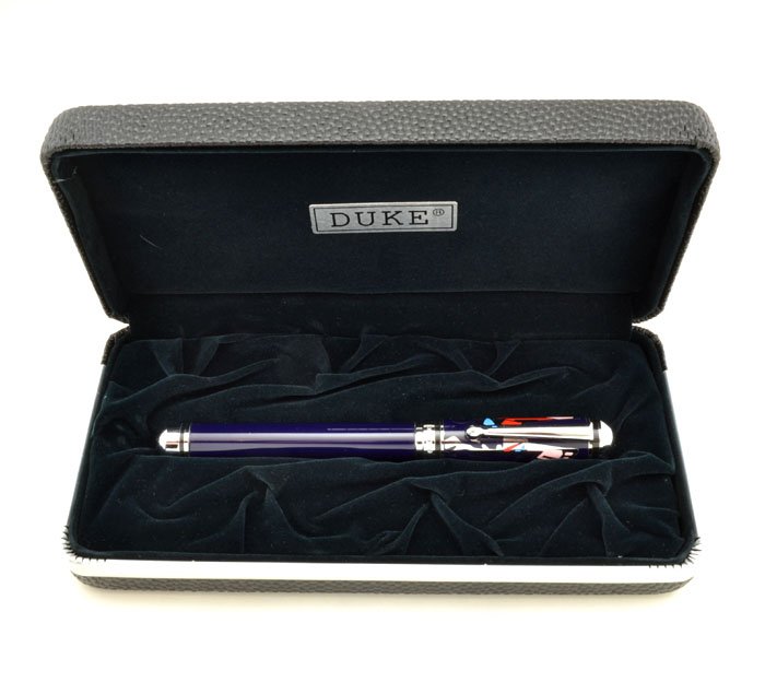 Duke 960 Fountain Pen Purple, Abstract Cap, Fine (New) Peyton